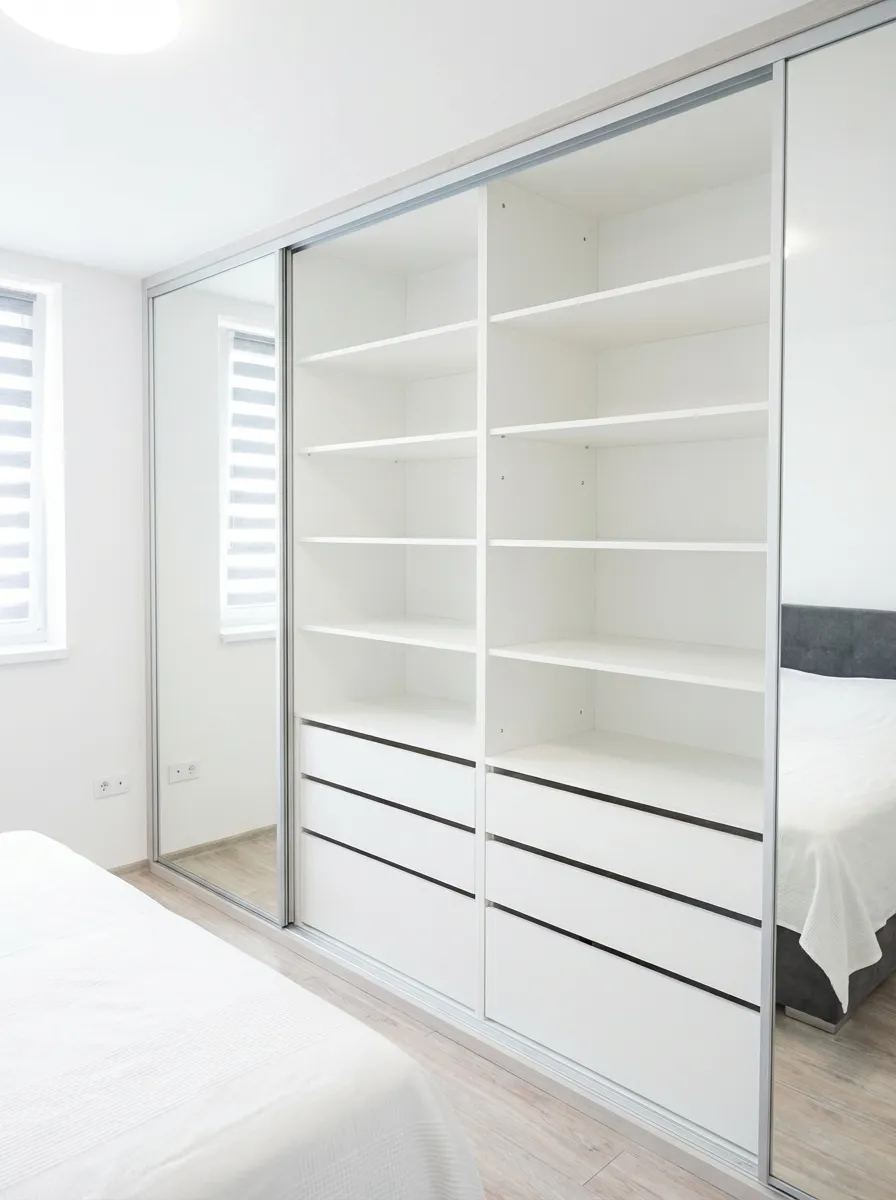 Vestavná skříň s posuvnými dveřmi – realizace na míru